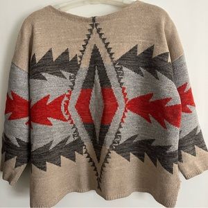 Southwest design plus size sweater 51% cotton, 34% wool, 15% nylon